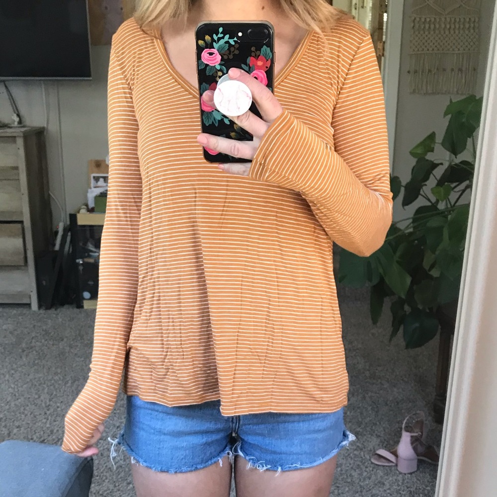American Eagle Soft & Sexy Mustard Long Sleeve